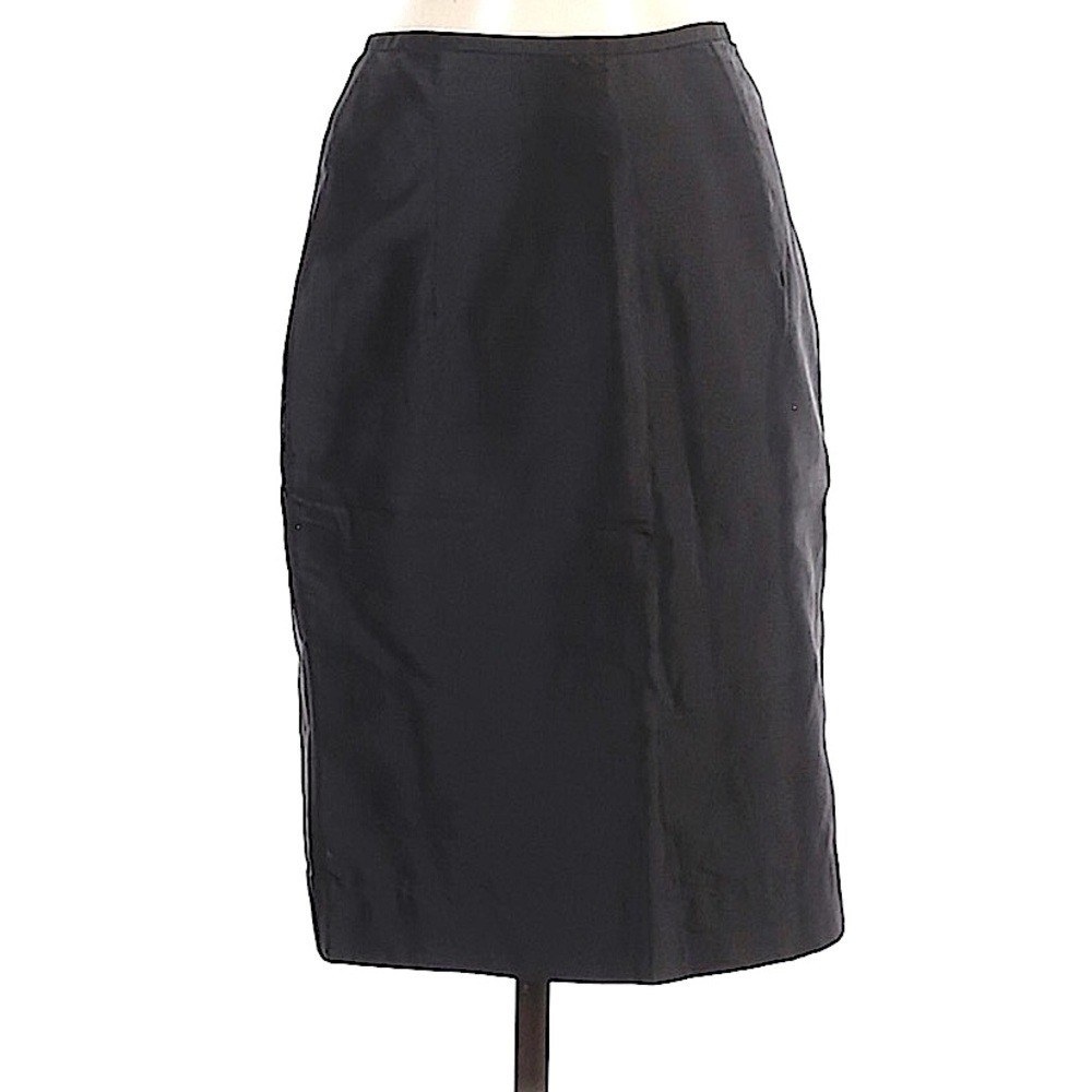 𝅺MARISA Baratelli Black Thai Silk Pencil Skirt Size 4
